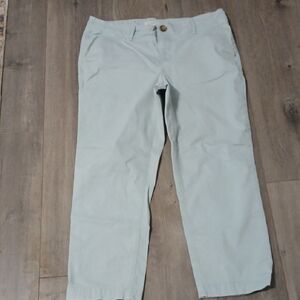 Loft Womens Chino Pants, Pale Green, Size 10, Excellent Condition